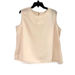 Butter Yellow Cream BonWorth Sleeveless Blouse Top Women’s Size Medium Petite